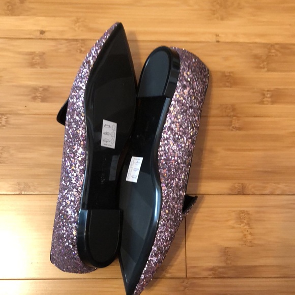 NEW POLLICE LEE BEATRICE SLIPPERS Light Pink Glitter Size 39.5 - Picture 6 of 8